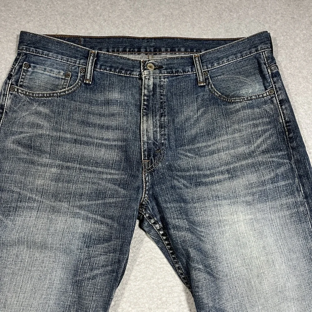 Levis Jeans Mens 36x32 (Fit 38x32) Blue 569 Loose Straight Denim Medium Cotton